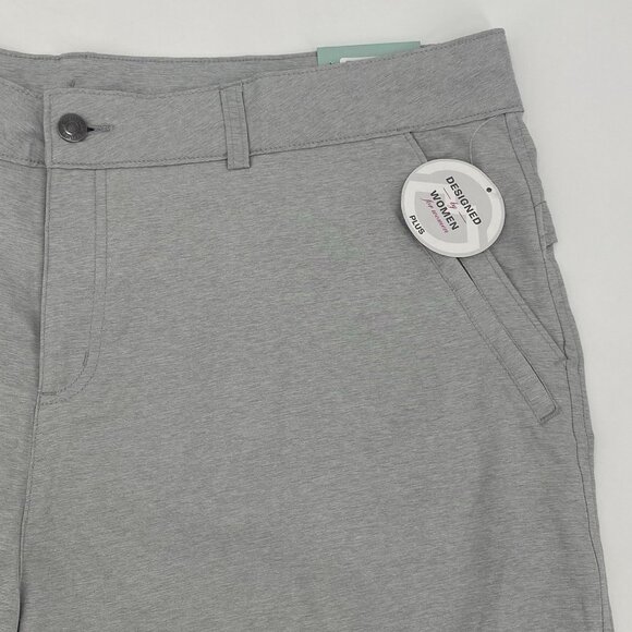 Magellan Women's 1X Monument Heather Hiking Drawstring Falcon Lake 6” Shorts NWT - Picture 2 of 12